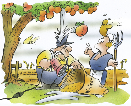 Cartoon: Ernte 2011 (medium) by HSB-Cartoon tagged airbrush,hsb,karikatur,cartoon,acker,feld,wiese,apfelbaum,forke,mistgabel,gabel,bäuerin,farmer,bauer,apfel,apple,weast,barley,corn,korn,gerste,weizen,harvest,ernte,harvest,weizen,gerste,korn,apfel,bauer,farmer,bäuerin,gabel,mistgabel,apfelbaum,obst