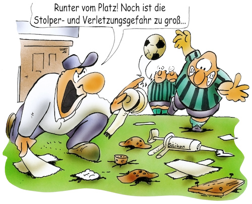 Cartoon: Fußballplatz (medium) by HSB-Cartoon tagged airbrush,ausbesserung,cartoon,erneuerung,finanzierung,fußball,fußballplatz,fußballstadion,hsb,hsbc,hsbcartoon,karikatur,karrikatur,kunstrasen,platzwart,problem,probleme,rasen,rasenplatz,sport,sportverein,stadion,stolpern,verein,vereine,verletzung,verletzungen,green,soccer,airbrush,ausbesserung,cartoon,erneuerung,finanzierung,fußball,fußballplatz,fußballstadion,hsb,hsbc,hsbcartoon,karikatur,karrikatur,kunstrasen,platzwart,problem,probleme,rasen,rasenplatz,sport,sportverein,stadion,stolpern,verein,vereine,verletzung,verletzungen,green,soccer