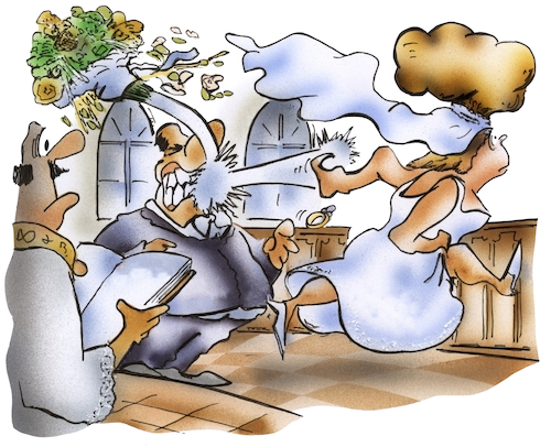 Cartoon: Hochzeit (medium) by HSB-Cartoon tagged heiraten,hochzeit,brautpaar,bräutigam,braut,kirchliche,standesamt,ehepaar,ehe,karrikatur,cartoon,jawort,hochzeitsfeier,karikatur,eheleute,scheidung,heiraten,hochzeit,brautpaar,bräutigam,braut,kirchliche,standesamt,ehepaar,ehe,karrikatur,cartoon,jawort,hochzeitsfeier,karikatur,eheleute,scheidung