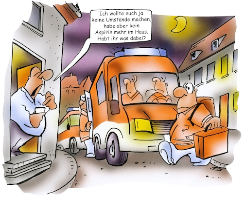 Cartoon: Notarzt (medium) by HSB-Cartoon tagged ambulanz,notarzt,notfall,krank,krankenwagen,sanitäter,sani,notfallhilfe,arzt,verletzung,symptom,krankheitsbild,akut,cartoon,cartoonist,patient,arzthelfer,notaufnahme,krankenhaus,hospital,simulant,klinik,aspirin,todkrank,tablette,pille,medizin,ambulanz,notarzt,notfall,krank,krankenwagen,sanitäter,sani,notfallhilfe,arzt,verletzung,symptom,krankheitsbild,akut,cartoon,cartoonist,patient,arzthelfer,notaufnahme,krankenhaus,hospital,simulant,klinik,aspirin,todkrank,tablette,pille,medizin