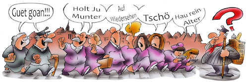 Cartoon: Plattdeutsch (medium) by HSB-Cartoon tagged plattdeutsch,platt,dialekt,mundart,sprache,altdeutsch,münster,münsterland,münsterländer,cartoon,cartoonzechner,kiepenkerl,kleiplatt,sandplatt,westfale,westfälisch,tradition,generation,plattdeutsch,platt,dialekt,mundart,sprache,altdeutsch,münster,münsterland,münsterländer,cartoon,cartoonzechner,kiepenkerl,kleiplatt,sandplatt,westfale,westfälisch,tradition,generation