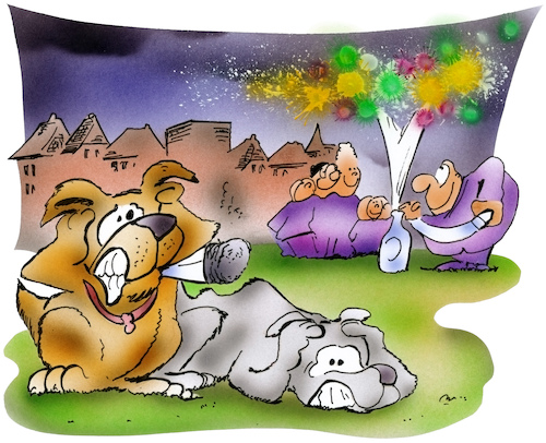 Cartoon: Silvesterknaller (medium) by HSB-Cartoon tagged animals,dog,dogs,sylvester,airbrush,böller,cartoon,feuerwerk,geräusch,geräuschkulisse,hsb,hsbcartoon,hund,hunde,karikatur,knaller,lautstärke,lokalkarikatur,lärm,lärmbelästigung,neujahr,rakete,raketen,schießen,silvester,silvesterknaller,silvesternacht,tier,tiere,tierwelt,animals,dog,dogs,sylvester,airbrush,böller,cartoon,feuerwerk,geräusch,geräuschkulisse,hsb,hsbcartoon,hund,hunde,karikatur,knaller,lautstärke,lokalkarikatur,lärm,lärmbelästigung,neujahr,rakete,raketen,schießen,silvester,silvesterknaller,silvesternacht,tier,tiere,tierwelt