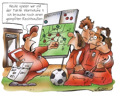 Cartoon: ungeimpfte Sportler (medium) by HSB-Cartoon tagged fussball,fußball,fußballstieler,fußballteam,fußballmannschaft,mannschaftssport,covid19,corona,karrikatur,sportcartoon,trainer,fußballtrainer,kreisliga,landesliga,sportverein,taktik,mannschaftsaufstellung,karikatur,fussball,fußball,fußballstieler,fußballteam,fußballmannschaft,mannschaftssport,covid19,corona,karrikatur,sportcartoon,trainer,fußballtrainer,kreisliga,landesliga,sportverein,taktik,mannschaftsaufstellung,karikatur