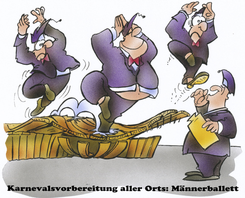 Cartoon: Vorbereitung auf Karneval (medium) by HSB-Cartoon tagged karneval,fasching,narren,mann,männer,männerballett,cartoon,karikatur,airbrush,karneval,fasching,narren,mann,männerballett