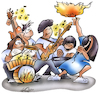 Cartoon: Jugendband (small) by HSB-Cartoon tagged band,rockmusik,techno,rocknroll,karikatur,kids,teen,teenieband,combo,jugend,jugendlich,stage,drums,drummer,bass,gitarre,sänger,sängerin,vorsänger,bandleader,cartoon,keyboard,feuer,blues,jazz,deutschrock,rap,rapper,funk,folk,cartoonist,illustration