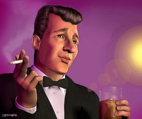 Cartoon: Dean Martin (medium) by Cartoonfix tagged dean,martin,portrait,carricature,illustration