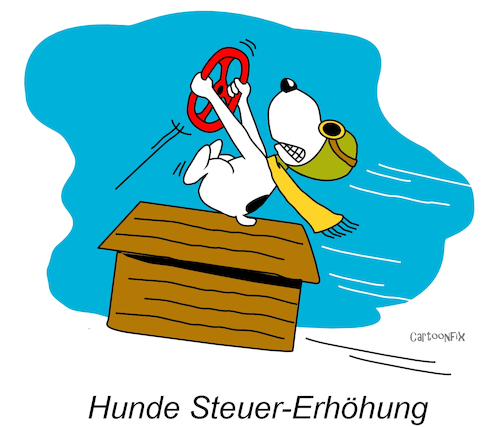 Cartoon: Hunde  Steuer-Erhöhung (medium) by Cartoonfix tagged hunde,steuer,erhöhung,wortspiel