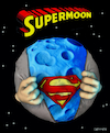 Cartoon: Supermoon (small) by Cartoonfix tagged supermoon,supermond