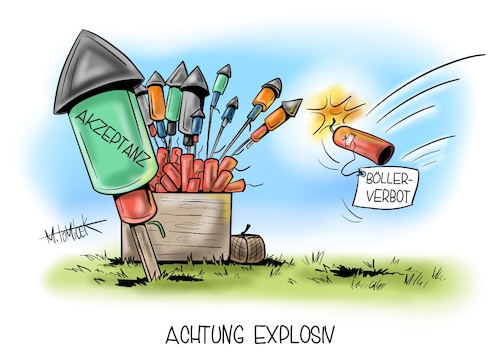 Cartoon: Achtung Explosiv (medium) by Mirco Tomicek tagged böller,böllerverbot,verbot,feiertage,corona,covid19,silvester,neujahr,raketen,silvesterraketen,silvesterfeier,silvesterparty,knaller,knallen,knallfrösche,neujahrswünsche,new,year,2021,feiern,party,guten,rutsch,raketenverbot,knallverbot,deutschland,cartoon,karikatur,pressekarikatur,mirco,tomicek,böller,böllerverbot,verbot,feiertage,corona,covid19,silvester,neujahr,raketen,silvesterraketen,silvesterfeier,silvesterparty,knaller,knallen,knallfrösche,neujahrswünsche,new,year,2021,feiern,party,guten,rutsch,raketenverbot,knallverbot,deutschland,cartoon,karikatur,pressekarikatur,mirco,tomicek