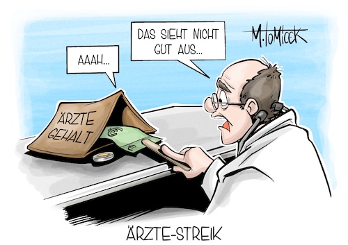 Cartoon: Ärzte-Streik (medium) by Mirco Tomicek tagged arzt,ärztinnen,ärzte,streik,streiks,streiken,uni,unikliniken,klinik,kliniken,krankenhäuser,gehalt,gehälter,medizin,cartoon,karikatur,pressekarikatur,mirco,tomicek,arzt,ärztinnen,ärzte,streik,streiks,streiken,uni,unikliniken,klinik,kliniken,krankenhäuser,gehalt,gehälter,medizin,cartoon,karikatur,pressekarikatur,mirco,tomicek