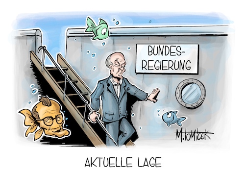 Cartoon: Aktuelle Lage (medium) by Mirco Tomicek tagged olaf,scholz,spd,ampel,aus,ampelregierung,regierung,bundesregierung,wahl,neuwahlen,wahlen,vertrauensfrage,bundestag,merz,kanzler,kanzlerfrage,regierungserklärung,erklärung,rede,der,lotse,geht,von,board,karikatur,pressekarikatur,cartoon,mirco,tomicek,olaf,scholz,spd,ampel,aus,ampelregierung,regierung,bundesregierung,wahl,neuwahlen,wahlen,vertrauensfrage,bundestag,merz,kanzler,kanzlerfrage,regierungserklärung,erklärung,rede,der,lotse,geht,von,board,karikatur,pressekarikatur,cartoon,mirco,tomicek