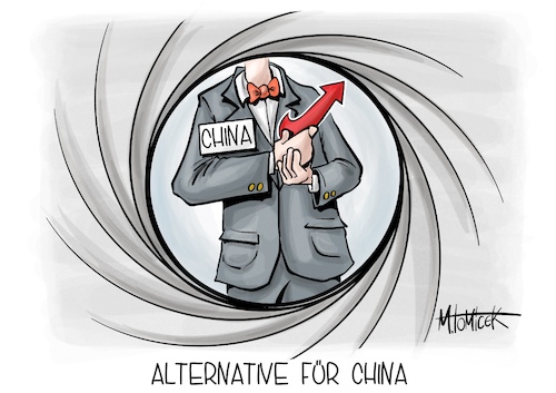 Cartoon: Alternative für China (medium) by Mirco Tomicek tagged china,spion,spionage,afd,alternative,für,deutschland,festgenommen,europaabgeordneter,maximilian,krah,james,bond,007,wirtschaft,karikatur,pressekarikatur,cartoon,mirco,tomicek,china,spion,spionage,afd,alternative,für,deutschland,festgenommen,europaabgeordneter,maximilian,krah,james,bond,007,wirtschaft,karikatur,pressekarikatur,cartoon,mirco,tomicek