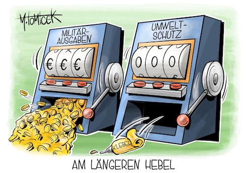 Cartoon: Am längeren Hebel (medium) by Mirco Tomicek tagged militärausgaben,militär,ausgaben,anstieg,krieg,russland,angriff,ukraine,waffen,geld,eu,europa,geldausgaben,kosten,aufrüstung,umwelt,umweltschutz,schützer,klima,klimaschutz,klimakleber,kleber,protest,cartoon,karikatur,pressekarikatur,mirco,tomicek,militärausgaben,militär,ausgaben,anstieg,krieg,russland,angriff,ukraine,waffen,geld,eu,europa,geldausgaben,kosten,aufrüstung,umwelt,umweltschutz,schützer,klima,klimaschutz,klimakleber,kleber,protest,cartoon,karikatur,pressekarikatur,mirco,tomicek