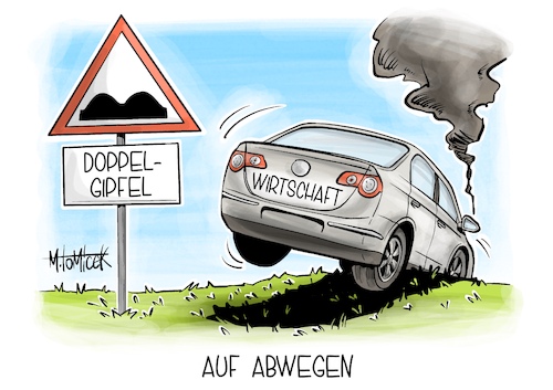 Cartoon: Auf Abwegen (medium) by Mirco Tomicek tagged doppelgipfel,gipfel,wirtschaft,wirtschaftsgipfel,arbeit,arbeiter,handwerker,fdp,spd,scholz,lindner,ampel,ampelkoalition,regierung,cartoon,karikatur,pressekarikatur,mirco,tomicek,doppelgipfel,gipfel,wirtschaft,wirtschaftsgipfel,arbeit,arbeiter,handwerker,fdp,spd,scholz,lindner,ampel,ampelkoalition,regierung,cartoon,karikatur,pressekarikatur,mirco,tomicek