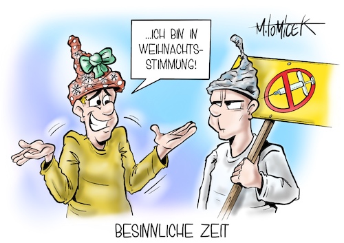 Cartoon: Besinnliche Zeit (medium) by Mirco Tomicek tagged anti,corona,protest,proteste,demonstrationen,demos,demo,demonstranten,querdenker,alu,helm,beschränkungen,impfpflicht,impfung,impfungen,geimpfte,geimpft,ausschreitung,ausschreitungen,spazieren,gehen,spaziergang,weihnachten,weihnachtsstimmung,weihnachtsfest,weihnachtsgeschenk,geschenkpapier,weihnachtszeit,cartoon,karikatur,pressekarikatur,mirco,tomicek,anti,corona,protest,proteste,demonstrationen,demos,demo,demonstranten,querdenker,alu,helm,beschränkungen,impfpflicht,impfung,impfungen,geimpfte,geimpft,ausschreitung,ausschreitungen,spazieren,gehen,spaziergang,weihnachten,weihnachtsstimmung,weihnachtsfest,weihnachtsgeschenk,geschenkpapier,weihnachtszeit,cartoon,karikatur,pressekarikatur,mirco,tomicek