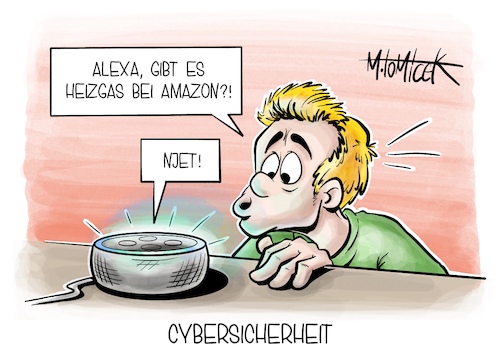 Cartoon: Cybersicherheit (medium) by Mirco Tomicek tagged gas,gasmangel,gasversorgung,gaspipeline,pipeline,nord,stream,russland,gashahn,heizgas,gasheizung,heizen,heizung,winter,geheizt,cyber,cyberattacken,cybersicherheit,hacker,cybersecurity,netz,sicherheit,internet,online,amazon,prime,day,alexa,echo,karikatur,pressekarikatur,cartoon,mirco,tomicek,gas,gasmangel,gasversorgung,gaspipeline,pipeline,nord,stream,russland,gashahn,heizgas,gasheizung,heizen,heizung,winter,geheizt,cyber,cyberattacken,cybersicherheit,hacker,cybersecurity,netz,sicherheit,internet,online,amazon,prime,day,alexa,echo,karikatur,pressekarikatur,cartoon,mirco,tomicek