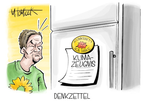 Cartoon: Denkzettel (medium) by Mirco Tomicek tagged klima,klimakatastrophe,klimaschutz,atom,atomenergie,atomkraft,kraftwerke,kohle,kohleenergie,energie,ampel,koalition,energiewende,klimazeugnis,zeugnis,karikatur,pressekarikatur,cartoon,mirco,tomicek,klima,klimakatastrophe,klimaschutz,atom,atomenergie,atomkraft,kraftwerke,kohle,kohleenergie,energie,ampel,koalition,energiewende,klimazeugnis,zeugnis,karikatur,pressekarikatur,cartoon,mirco,tomicek