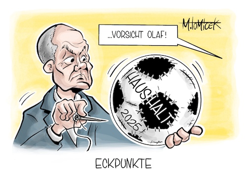 Cartoon: Eckpunkte (medium) by Mirco Tomicek tagged ampel,ampelkoalition,koalition,regierung,bundesregierung,haushalt,haushaltsentwurf,haushaltsstreit,wachstum,wachstumspaket,bundeshaushalt,em,europameisterschaft,fußball,deutschland,olaf,scholz,eckpunkte,karikatur,pressekarikatur,cartoon,mirco,tomicek,ampel,ampelkoalition,koalition,regierung,bundesregierung,haushalt,haushaltsentwurf,haushaltsstreit,wachstum,wachstumspaket,bundeshaushalt,em,europameisterschaft,fußball,deutschland,olaf,scholz,eckpunkte,karikatur,pressekarikatur,cartoon,mirco,tomicek