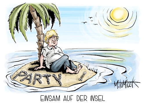 Cartoon: Einsam auf der Insel (medium) by Mirco Tomicek tagged boris,johnson,großbritannien,england,gb,rücktritt,minister,zeitung,premier,premierminister,party,partygate,finanzminister,gesundheitsminister,rücktritte,urlaub,insel,cartoon,karikatur,pressekarikatur,mirco,tomicek,boris,johnson,großbritannien,england,gb,rücktritt,minister,zeitung,premier,premierminister,party,partygate,finanzminister,gesundheitsminister,rücktritte,urlaub,insel,cartoon,karikatur,pressekarikatur,mirco,tomicek