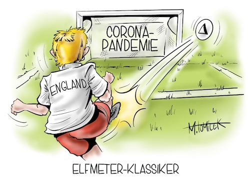 Cartoon: Elfmeter-Klassiker (medium) by Mirco Tomicek tagged großbritannien,deutschland,delta,variante,virus,coronamaßnahmen,mutanten,mutant,england,boris,johnson,viren,elfmeter,em,europameisterschaft,2020,europameister,fußball,fußballspiel,fußballer,weltärztebund,lockerungen,lockerung,vorsicht,ausbreitung,cartoon,karikatur,pressekarikatur,mirco,tomicek,großbritannien,deutschland,delta,variante,virus,coronamaßnahmen,mutanten,mutant,england,boris,johnson,viren,elfmeter,em,europameisterschaft,2020,europameister,fußball,fußballspiel,fußballer,weltärztebund,lockerungen,lockerung,vorsicht,ausbreitung,cartoon,karikatur,pressekarikatur,mirco,tomicek