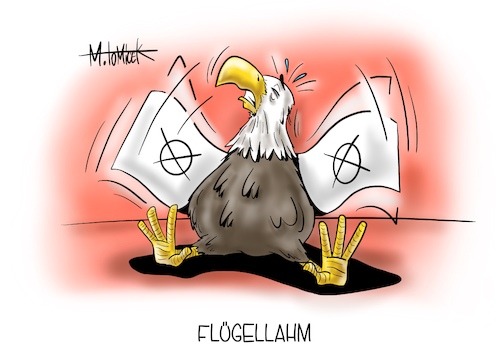 Cartoon: Flügellahm (medium) by Mirco Tomicek tagged joe,biden,donald,trump,auszählung,auszählungen,wahlen,us,usa,wähler,wahl,präsidentschaftswahl,präsident,president,amerika,election,wahlzettel,wahlbriefe,bundesstaaten,klage,klagen,anwälte,cartoon,karikatur,pressekarikatur,mirco,tomicek,joe,biden,donald,trump,auszählung,auszählungen,wahlen,us,usa,wähler,wahl,präsidentschaftswahl,präsident,president,amerika,election,wahlzettel,wahlbriefe,bundesstaaten,klage,klagen,anwälte,cartoon,karikatur,pressekarikatur,mirco,tomicek