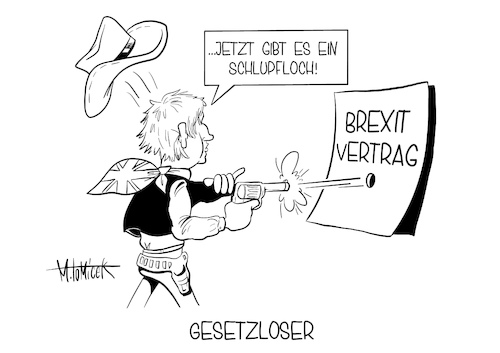 Cartoon: Gesetzloser (medium) by Mirco Tomicek tagged brexit,vertrag,verletzung,eu,europa,europäische,union,streit,rechtliche,schritte,großbritannien,gb,england,austrittsvertrag,gesetz,schlupfloch,boris,johnson,lucky,luke,ursula,von,der,leyen,karikatur,cartoon,pressekarikatur,mirco,tomicek,brexit,vertrag,verletzung,eu,europa,europäische,union,streit,rechtliche,schritte,großbritannien,gb,england,austrittsvertrag,gesetz,schlupfloch,boris,johnson,lucky,luke,ursula,von,der,leyen,karikatur,cartoon,pressekarikatur,mirco,tomicek