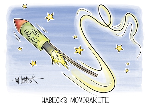 Cartoon: Habecks Mondrakete (medium) by Mirco Tomicek tagged robert,habeck,gasumlage,gas,umlage,gaskrise,gaslieferung,gaspreise,änderung,geändert,kurs,mond,rakete,mondrakete,mondfahrt,nasa,raketenstart,weltraum,cartoon,karikatur,pressekarikatur,mirco,tomicek,robert,habeck,gasumlage,gas,umlage,gaskrise,gaslieferung,gaspreise,änderung,geändert,kurs,mond,rakete,mondrakete,mondfahrt,nasa,raketenstart,weltraum,cartoon,karikatur,pressekarikatur,mirco,tomicek