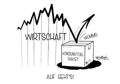 Cartoon: Konjunkturpaket Sprungbrett (medium) by Mirco Tomicek tagged konjunkturpaket,wirtschaft,dax,deutschland,groko,große,koalition,tomicek,konjunktur,paket,corona,rettung,mehrwertsteuer,steuer,kindergeld,umsatz,familie,euro,konjunkturpaket,wirtschaft,dax,deutschland,groko,große,koalition,tomicek,konjunktur,paket,corona,rettung,mehrwertsteuer,steuer,kindergeld,umsatz,familie,euro