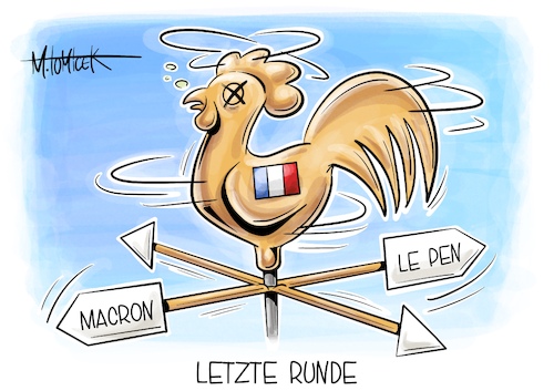 Cartoon: Letzte Runde (medium) by Mirco Tomicek tagged frankreich,stichwahl,wahl,wahlen,staatsoberhaupt,präsident,präsidentschaftswahl,gewählt,emmanuel,macron,marine,le,pen,französisch,präsidentschaftskandidaten,kandidaten,kandidat,kandidatin,cartoon,karikatur,pressekarikatur,mirco,tomicek,frankreich,stichwahl,wahl,wahlen,staatsoberhaupt,präsident,präsidentschaftswahl,gewählt,emmanuel,macron,marine,le,pen,französisch,präsidentschaftskandidaten,kandidaten,kandidat,kandidatin,cartoon,karikatur,pressekarikatur,mirco,tomicek