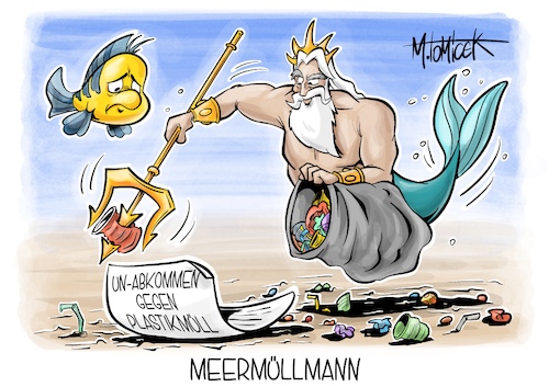 Cartoon: Meermüllmann (medium) by Mirco Tomicek tagged un,abkommen,gegen,plastikmüll,paris,müll,plastik,verschmutzung,meere,meer,einweg,mehrweg,vermüllung,ozean,ozeane,umwelt,umweltschutz,naturschutz,natur,tiere,fische,arielle,ariel,disney,meerjungfrau,triton,karikatur,pressekarikatur,mirco,tomicek,un,abkommen,gegen,plastikmüll,paris,müll,plastik,verschmutzung,meere,meer,einweg,mehrweg,vermüllung,ozean,ozeane,umwelt,umweltschutz,naturschutz,natur,tiere,fische,arielle,ariel,disney,meerjungfrau,triton,karikatur,pressekarikatur,mirco,tomicek