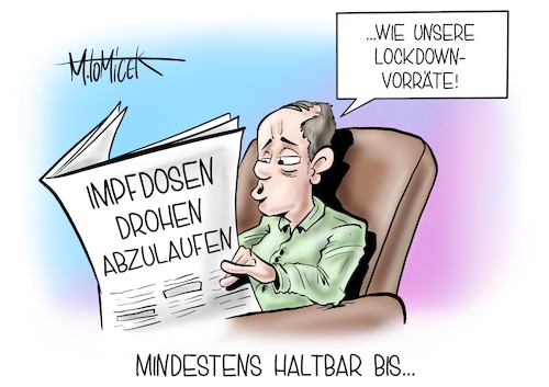 Cartoon: Mindestens haltbar bis... (medium) by Mirco Tomicek tagged corona,impfstoff,impfstoffe,impfungen,impfung,geimpfte,geimpft,virus,ansteckung,lockdown,vorrat,vorräte,ärzte,arztpraxen,arztpraxis,ablaufen,abgelaufen,mhd,mindestens,haltbar,bis,verfallen,verfall,cartoon,karikatur,pressekarikatur,mirco,tomicek,corona,impfstoff,impfstoffe,impfungen,impfung,geimpfte,geimpft,virus,ansteckung,lockdown,vorrat,vorräte,ärzte,arztpraxen,arztpraxis,ablaufen,abgelaufen,mhd,mindestens,haltbar,bis,verfallen,verfall,cartoon,karikatur,pressekarikatur,mirco,tomicek