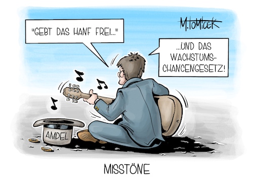 Cartoon: Misstöne (medium) by Mirco Tomicek tagged ampel,ampelkoaltion,koalition,bundestag,regierung,opposition,wirtschaft,wirtschaftswachstum,wachstumschancengesetz,chancen,gesetz,gesetze,blockade,marhiuana,hanf,cannabis,legalisierung,teillegalisierung,cartoon,karikatur,pressekarikatur,mirco,tomicek,ampel,ampelkoaltion,koalition,bundestag,regierung,opposition,wirtschaft,wirtschaftswachstum,wachstumschancengesetz,chancen,gesetz,gesetze,blockade,marhiuana,hanf,cannabis,legalisierung,teillegalisierung,cartoon,karikatur,pressekarikatur,mirco,tomicek