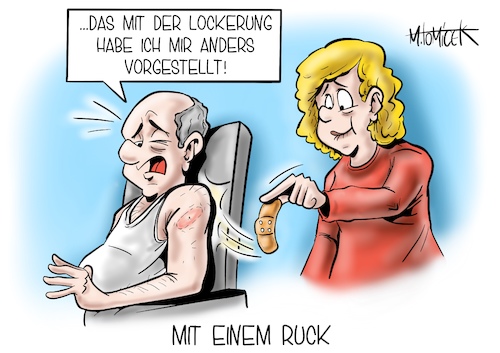 Mit einem Ruck