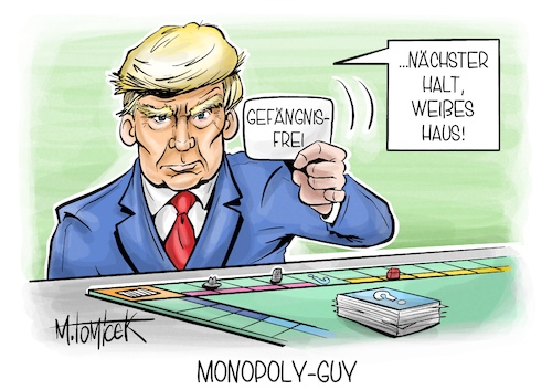 Cartoon: Monopoly-Guy (medium) by Mirco Tomicek tagged donald,trump,usa,amerika,polizeifoto,polizei,gefängnis,frei,foto,mugshot,gefangener,anklage,gericht,georgia,wahl,wahlkampf,ex,präsident,monopoly,karikatur,pressekarikatur,cartoon,mirco,tomicek,donald,trump,usa,amerika,polizeifoto,polizei,gefängnis,frei,foto,mugshot,gefangener,anklage,gericht,georgia,wahl,wahlkampf,ex,präsident,monopoly,karikatur,pressekarikatur,cartoon,mirco,tomicek