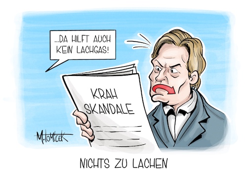 Cartoon: Nichts zu lachen (medium) by Mirco Tomicek tagged maximillian,krah,afd,alternative,für,deutschland,europa,europawahl,wahl,europaparlament,id,fraktion,mandat,skandale,skandal,ausschuss,spitzenkandidat,lachgas,lauterbach,gesetze,karikatur,pressekarikatur,cartoon,mirco,tomicek,maximillian,krah,afd,alternative,für,deutschland,europa,europawahl,wahl,europaparlament,id,fraktion,mandat,skandale,skandal,ausschuss,spitzenkandidat,lachgas,lauterbach,gesetze,karikatur,pressekarikatur,cartoon,mirco,tomicek