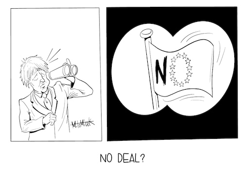 Cartoon: No deal! (medium) by Mirco Tomicek tagged england,boris,johnson,no,deal,brexit,great,britain,großbritannien,uk,united,kingdom,eu,europe,europa,karikatur,tomicek,cartoon,boris,johnson,no,deal,brexit,great,britain,großbritannien,uk,united,kingdom,eu,europe,europa,karikatur,tomicek,cartoon