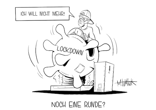 Cartoon: Noch eine Runde? (medium) by Mirco Tomicek tagged jens,spahn,cdu,gesundheitsminister,november,dezember,corona,covid19,lockdown,teil,shutdown,coronalockdown,coronaauflagen,auflagen,maßnahmen,schutzmaßnahmen,lockern,gelockert,verhängt,gesundheit,masken,mundnasenschutz,schutz,virus,viren,verbreitung,infektion,infektionszahlen,zahlen,rki,robert,koch,institut,fallzahlen,inzidenz,inzidenzwert,cartoon,karikatur,pressekarikatur,mirco,tomicek,jens,spahn,cdu,gesundheitsminister,november,dezember,corona,covid19,lockdown,teil,shutdown,coronalockdown,coronaauflagen,auflagen,maßnahmen,schutzmaßnahmen,lockern,gelockert,verhängt,gesundheit,masken,mundnasenschutz,schutz,virus,viren,verbreitung,infektion,infektionszahlen,zahlen,rki,robert,koch,institut,fallzahlen,inzidenz,inzidenzwert,cartoon,karikatur,pressekarikatur,mirco,tomicek