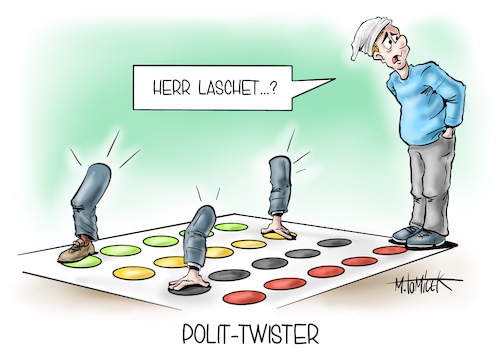 Cartoon: Polit-Twister (medium) by Mirco Tomicek tagged union,armin,laschet,cdu,csu,forderung,neuaufstellung,partei,vorsitz,rückzug,indirekt,angekündigt,sondierung,sondierungsgespräche,grüne,fdp,spd,koalition,ampel,ampelkoalition,twister,michel,cartoon,karikatur,pressekarikatur,mirco,tomicek,union,armin,laschet,cdu,csu,forderung,neuaufstellung,partei,vorsitz,rückzug,indirekt,angekündigt,sondierung,sondierungsgespräche,grüne,fdp,spd,koalition,ampel,ampelkoalition,twister,michel,cartoon,karikatur,pressekarikatur,mirco,tomicek