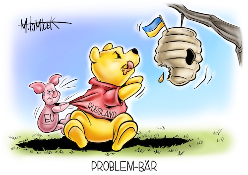 Cartoon: Problem-Bär (medium) by Mirco Tomicek tagged eu,staaten,europa,un,kohle,embargo,sanktionen,russland,wladimir,putin,ukraine,krieg,rohstoffe,lieferung,menschenrechte,menschenrechtsrat,winnie,puuh,karikatur,pressekarikatur,cartoon,mirco,tomicek,eu,staaten,europa,un,kohle,embargo,sanktionen,russland,wladimir,putin,ukraine,krieg,rohstoffe,lieferung,menschenrechte,menschenrechtsrat,winnie,puuh,karikatur,pressekarikatur,cartoon,mirco,tomicek