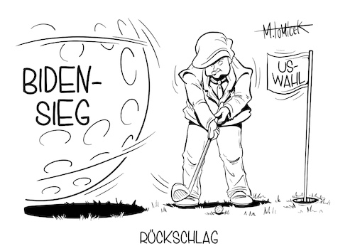 Cartoon: Rückschlag (medium) by Mirco Tomicek tagged donald,trump,joe,biden,kamala,harris,wahl,us,wahlen,usa,uswahlen,election,2020,präsident,president,präsidentschaftswahl,gewonnen,gewinner,verlierer,amtsinhaber,amerika,vize,wahlnacht,wähler,briefwahl,auszählung,auszählungen,vote,voting,golf,golfen,cartoon,karikatur,pressekarikatur,mirco,tomicek,donald,trump,joe,biden,kamala,harris,wahl,us,wahlen,usa,uswahlen,election,2020,präsident,president,präsidentschaftswahl,gewonnen,gewinner,verlierer,amtsinhaber,amerika,vize,wahlnacht,wähler,briefwahl,auszählung,auszählungen,vote,voting,golf,golfen,cartoon,karikatur,pressekarikatur,mirco,tomicek