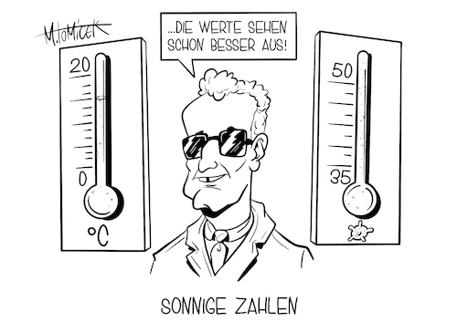 Cartoon: Sonnige Zahlen (medium) by Mirco Tomicek tagged jens,spahn,warnt,warnung,verlangsamten,rückgang,corona,neuinfektionen,covid19,infektion,rki,wert,inzidenz,zahle,zahlen,maßnahmen,maßnahme,eindämmung,lockdown,pandemie,nachlässig,virus,viren,robert,koch,institut,sonnig,sonne,frühling,warmes,wetter,grad,cartoon,karikatur,pressekarikatur,mirco,tomicek,jens,spahn,warnt,warnung,verlangsamten,rückgang,corona,neuinfektionen,covid19,infektion,rki,wert,inzidenz,zahle,zahlen,maßnahmen,maßnahme,eindämmung,lockdown,pandemie,nachlässig,virus,viren,robert,koch,institut,sonnig,sonne,frühling,warmes,wetter,grad,cartoon,karikatur,pressekarikatur,mirco,tomicek