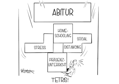 Cartoon: Tetris (medium) by Mirco Tomicek tagged schule,schüler,schülerinnen,lehrer,lehramt,lehrerinnen,schulminister,öffnung,öffnungskurs,abi,abitur,abiturprüfung,abiturprüfungen,prüfungen,prüfung,lernen,homeschooling,schooling,heim,zuhause,daheim,homeoffice,distanzunterricht,distanz,unterricht,unterrichten,tetris,kultusministerkonferenz,konferenz,kultusminister,minister,schuljahr,corona,covid19,lockdown,pandemie,virus,cartoon,karikatur,mirco,tomicek,schule,schüler,schülerinnen,lehrer,lehramt,lehrerinnen,schulminister,öffnung,öffnungskurs,abi,abitur,abiturprüfung,abiturprüfungen,prüfungen,prüfung,lernen,homeschooling,schooling,heim,zuhause,daheim,homeoffice,distanzunterricht,distanz,unterricht,unterrichten,tetris,kultusministerkonferenz,konferenz,kultusminister,minister,schuljahr,corona,covid19,lockdown,pandemie,virus,cartoon,karikatur,mirco,tomicek