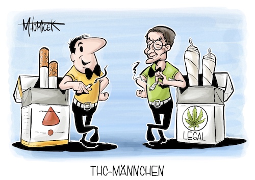 Cartoon: THC-Männchen (medium) by Mirco Tomicek tagged cannabis,legalisierung,legal,karl,lauterbach,pläne,thc,hanf,marihuana,drogen,droge,joint,freigabe,eckpunktepapier,eckpunkte,ampel,bundeskabinett,gesundheitsminister,eu,recht,hb,männchen,cartoon,karikatur,pressekarikatur,mirco,tomicek,cannabis,legalisierung,legal,karl,lauterbach,pläne,thc,hanf,marihuana,drogen,droge,joint,freigabe,eckpunktepapier,eckpunkte,ampel,bundeskabinett,gesundheitsminister,eu,recht,hb,männchen,cartoon,karikatur,pressekarikatur,mirco,tomicek