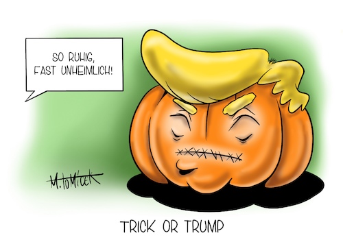 Cartoon: Trick or Trump (medium) by Mirco Tomicek tagged donald,trump,joe,biden,usa,us,wahlen,wahlkampf,präsident,präsidentschaftswahl,amerika,america,tv,duell,debatte,fernseh,fernsehen,oktober,halloween,kürbis,ruhig,stille,tvdebatte,wählen,vote,election,president,cartoon,karikatur,pressekarikatur,mirco,tomicek,donald,trump,joe,biden,usa,us,wahlen,wahlkampf,präsident,präsidentschaftswahl,amerika,america,tv,duell,debatte,fernseh,fernsehen,oktober,halloween,kürbis,ruhig,stille,tvdebatte,wählen,vote,election,president,cartoon,karikatur,pressekarikatur,mirco,tomicek