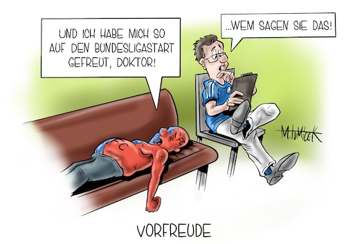 Cartoon: Vorfreude (medium) by Mirco Tomicek tagged bundesliga,eröffnung,eröffnungsspiel,spiel,fußball,fcb,fc,bayern,münchen,schalke,s04,04,stadion,zuschauer,stadien,fans,fanverbot,verbot,dfb,dfl,cartoon,karikatur,mirco,tomicek,bundesliga,eröffnung,eröffnungsspiel,spiel,fußball,fcb,fc,bayern,münchen,schalke,s04,04,stadion,zuschauer,stadien,fans,fanverbot,verbot,dfb,dfl,cartoon,karikatur,mirco,tomicek