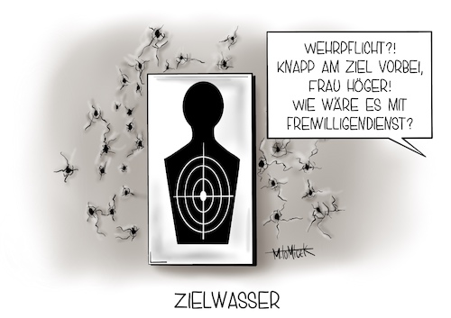 Cartoon: Wehrpflicht?! (medium) by Mirco Tomicek tagged wehrpflicht,freiwilligendienst,bundeswehr,dienst,bund,wehr,wehrbeauftragte,eva,högel,kramp,karrenbauer,karikatur,cartoon,mirco,tomicek,wehrpflicht,freiwilligendienst,bundeswehr,dienst,bund,wehr,wehrbeauftragte,eva,högel,kramp,karrenbauer,karikatur,cartoon,mirco,tomicek