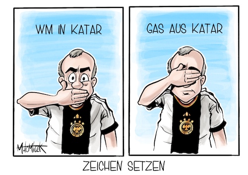 Cartoon: Zeichen setzen (medium) by Mirco Tomicek tagged katar,deutschland,gas,flüssiggas,flüssigerdgas,lieferung,liefern,beliefern,gastanks,tanker,energie,energien,gasvorkommen,quatar,wm,fußball,weltmeisterschaft,zeichen,setzen,regenbogen,binde,cartoon,karikatur,pressekarikatur,mirco,tomicek,katar,deutschland,gas,flüssiggas,flüssigerdgas,lieferung,liefern,beliefern,gastanks,tanker,energie,energien,gasvorkommen,quatar,wm,fußball,weltmeisterschaft,zeichen,setzen,regenbogen,binde,cartoon,karikatur,pressekarikatur,mirco,tomicek