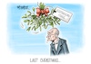 Cartoon: Last Christmas (small) by Mirco Tomicek tagged neuwahl,neuwahlen,wahlen,wahl,wahlkampf,bundestagswahl,bundestag,olaf,scholz,vertrauensfrage,vertrauen,frage,mistelzweig,weihnachten,last,christmas,karikatur,pressekarikatur,cartoon,mirco,tomicek