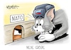 Cartoon: Neue Größe (small) by Mirco Tomicek tagged nato,finnland,schweden,aufnahme,beitritt,ukraine,konflikt,russland,krieg,gipfel,tom,und,jerry,cartoon,karikatur,pressekarikatur,mirco,tomicek