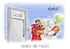 Cartoon: Saures und Faules (small) by Mirco Tomicek tagged us,wahlen,wahl,usa,amerika,präsidentschaftswahl,präsident,präsidentschaftskandidaten,donald,trump,kamala,harris,halloween,trick,or,treat,karikatur,cartoon,pressekarikatur,mirco,tomicek